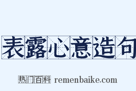 表露心意造句是什么意思的图片